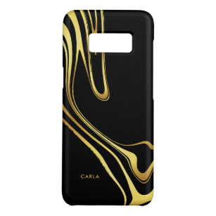 Cool black and faux gold swirls design Case-Mate samsung galaxy s8 case