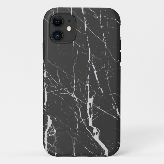 Cool Black And Light Grey Marble Case-Mate iPhone Case (Back)