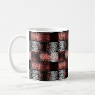 Cool Black and Red Chequerboard Pattern Coffee Mug
