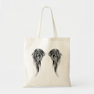 Cool Black and White Angel Wings Tote Bag