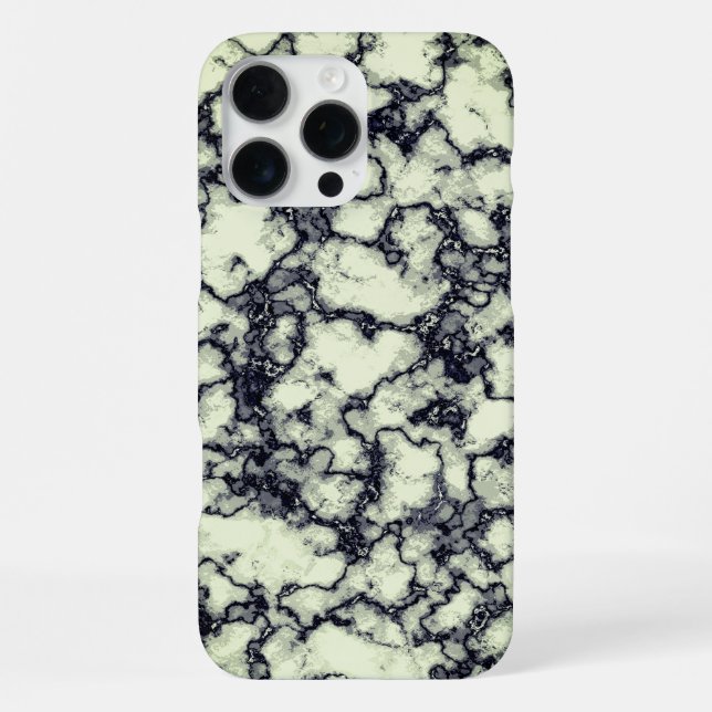 COOL Black and White Marble Pattern iPhone Case (Back)