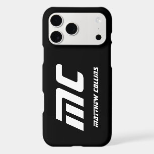 Cool Black and White Modern Personalised Monogram