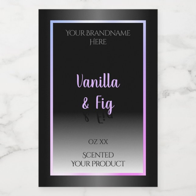 Cool Black and White Product Labels Luminous Frame (Single Label)
