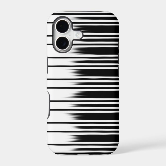 Cool Black and White Striped Pattern (Back)