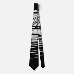 Cool Black and White Stripes Tie