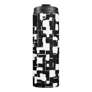 Cool Black and White Trendy Pattern Thermal Tumbler