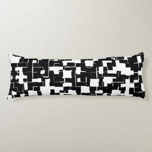 Cool Black and White Trendy Stylish Pattern Body Cushion