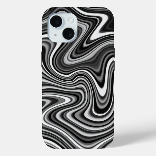 Cool Black and White Unique Pattern Case-Mate iPhone Case (Back)