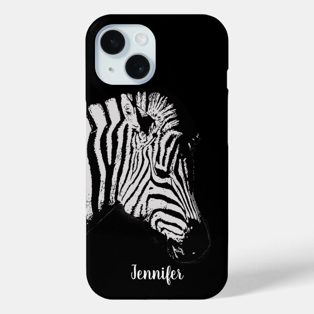 Cool black and white zebra personal Case-Mate iPhone case (Back)