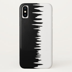 Cool Black and White Zigzag Striped Pattern iPhone X Case