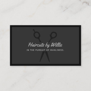 Cool Black Barber Clipper Scissors  Business Card