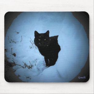 Cool Black Cat by djoneill Mouse Mat