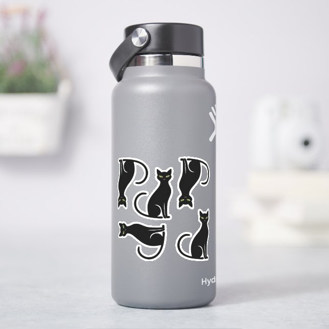 Cool Black Cat Silhouettes (HydroFlask)