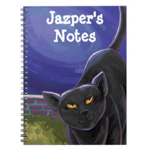Cool Black Cat Stationery Notebook