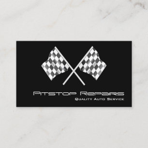 Cool Black Chequered Flag Business Card