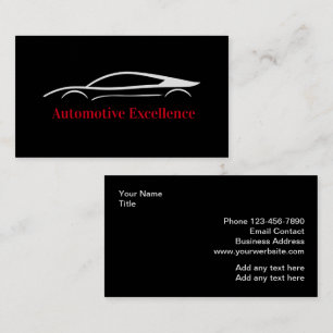 Cool Black Core Automotive Business Cards