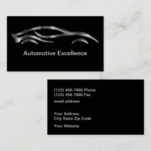 Cool Black Core Automotive Business Cards