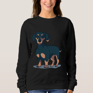 Cool Black Dachshund Dog Design Sweatshirt
