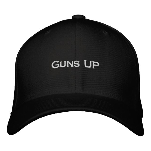 cool black guns up hunting gift hat (Front)