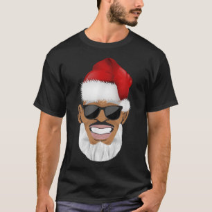 Cool Black Hip Hop African American Santa Claus Xm T-Shirt