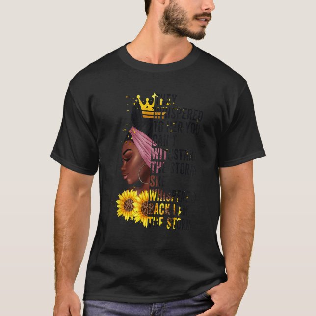 Cool Black History Month African Afro I Am The Sto T-Shirt (Front)
