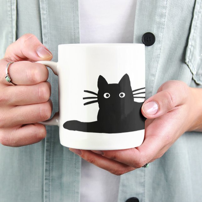 Cool Black Kitty Cat Purrfect Feline Lover's Coffee Mug (Creator Uploaded)