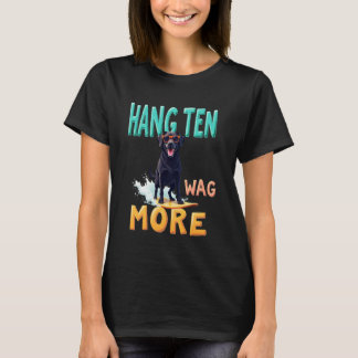 Cool Black Labrador Surfing Dog T-Shirt
