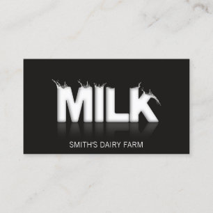 Cool Black, Milk Illustration Business Card