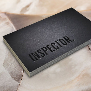 Cool Black Out Inspector Dark Business Card