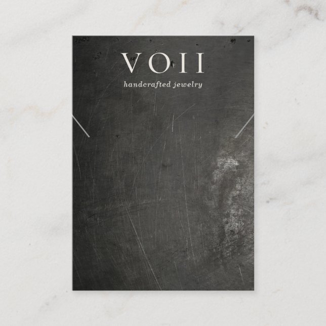 Cool Black Rustic Necklace Bracelet Display Business Card (Front)