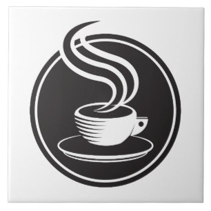 cool black white coffee kitchen tile