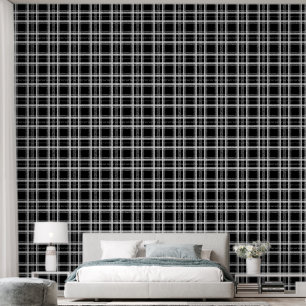 Cool Black white plaid tiled pattern  Wallpaper