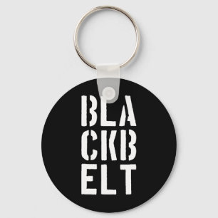 Cool Blackbelt Martial Arts Gift Bold Black Belt  Key Ring