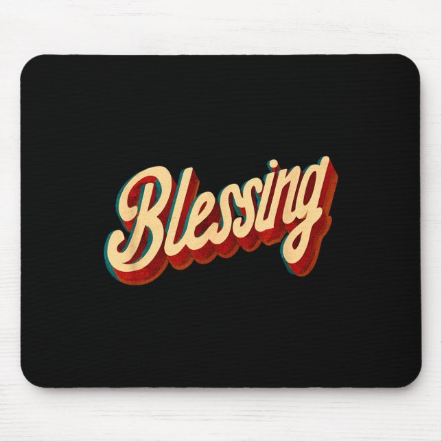 Cool Blessing Emblem For Boys And Girls  Mouse Mat (Front)