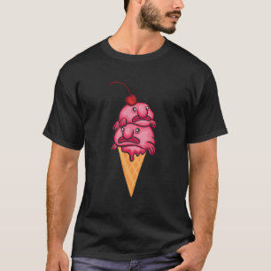 Cool Blobfish Gift Funny Blobfish Ice Cream For Bo T-Shirt