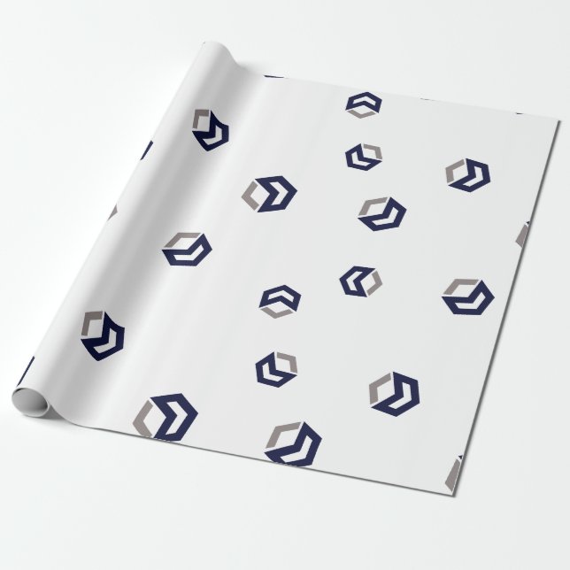 Cool Blocknet Cryptocurrency Coin Sign Pattern Wrapping Paper (Unrolled)