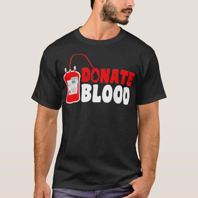 Cool Blood Donation Art Men Women Blood Donor Phle T-Shirt (Front)