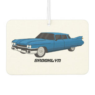 Cool blue 1959 classic car air freshener