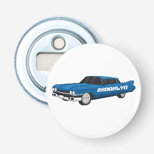 Cool blue 1959 classic car bottle opener