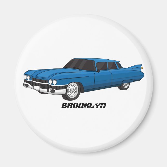 Cool blue 1959 classic car  magnet (Front)
