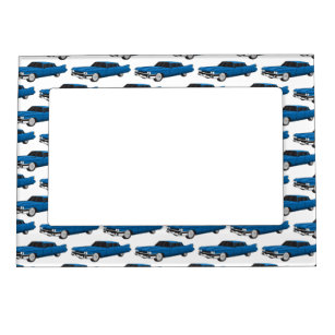 Cool blue 1959 classic car magnetic frame