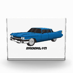 Cool blue 1959 classic car photo block