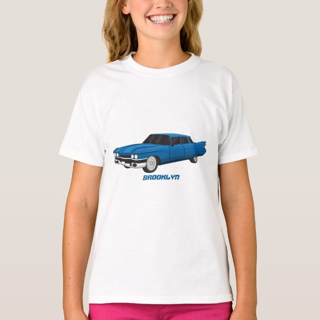 Cool blue 1959 classic car T-Shirt (Front)
