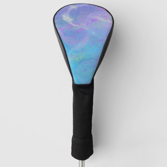 "Cool Blue" Abstract Golf Head Cover (Front)