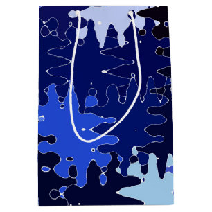 COOL Blue Abstract Shapes Medium Gift Bag
