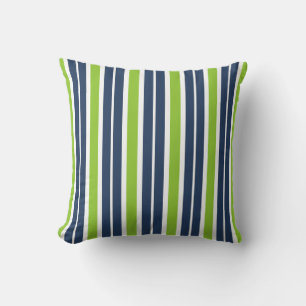 Cool blue and green striped cushions