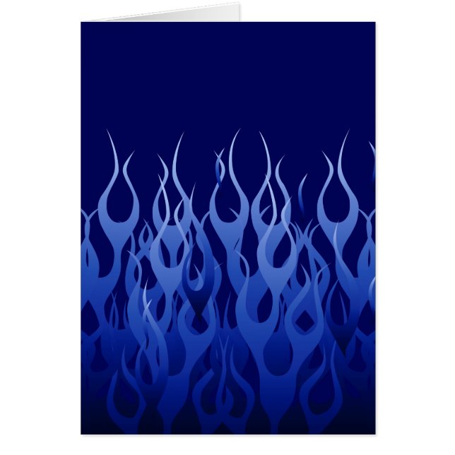 Cool Blue Automotive Racing Flames (Front)