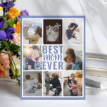 Cool Blue Best Mom Ever 8 Photo Collage<br><div class="desc">Celebrate the most important woman in your life with this stylish “Best Mom Ever!!” birthday card, designed to feel both modern and heartfelt. Featuring an elegant 8-photo collage layout, this card allows you to showcase your favorite memories together. The bold “Best Mom Ever” text is highlighted in a cool blue...</div>