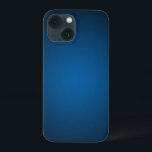 Cool Blue-Black Grainy Vignette iPhone 13 Mini Case<br><div class="desc">This design features a simple background of deep blue in the centre, fading darker and darker towards the outside edge where it is nearly black. The design has a grainy texture for a softer, natural feel... A sleek, modern look. This blue to black grainy vignette is beautiful as it is,...</div>