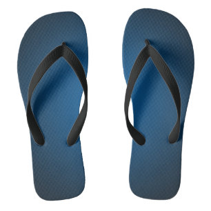 Cool Blue-Black Grainy Vignette Flip Flops